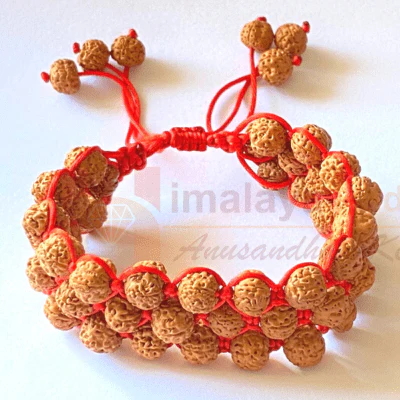 5 Face Rudraksh Arm Bracelet in Thread