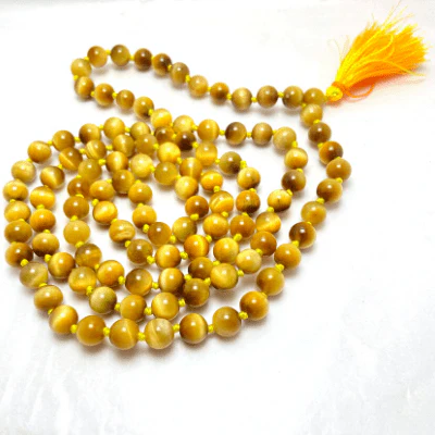 Catseye (Lehsuniya) Stone Mala (108 + 1 Beads)