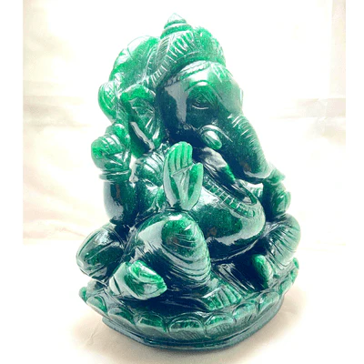 Green Jade Ganesha - (657 Grams) - Image 2