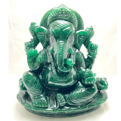 Green Jade Ganesha - (524 Grams)