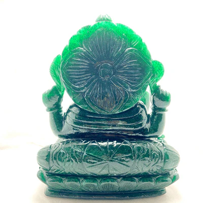 Green Jade Ganesha - (524 Grams) - Image 4