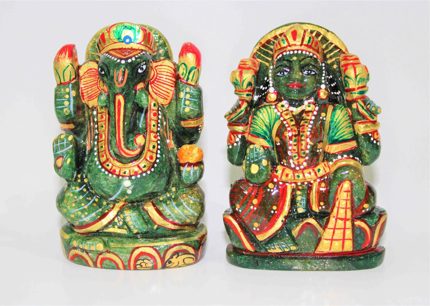 Green Jade Lakshmi Ganesh (527 gm) - Image 4