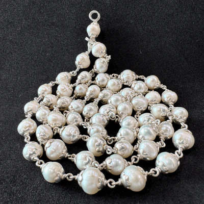 Pearl Mala In Silver