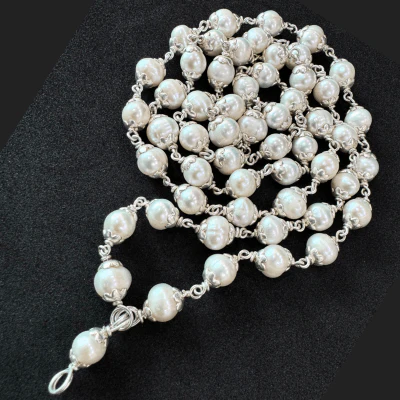 Pearl Mala In Silver - Image 2