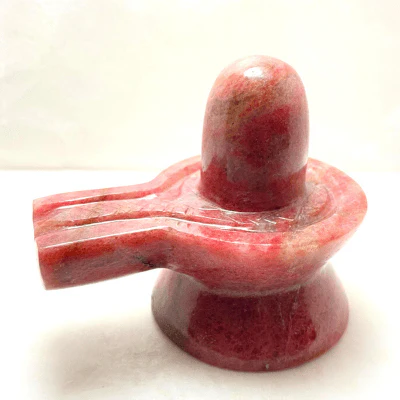 Rhodonite Stone Shivling - 350 gm