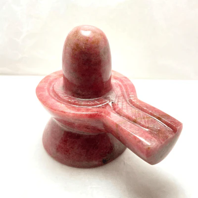 Rhodonite Stone Shivling - 460 gm