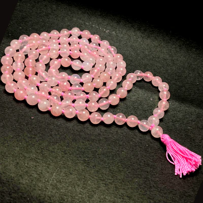 Rose Quartz Mala (108 + 1 Beads)