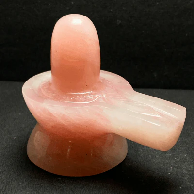 Rose Quartz Stone Shivling -320 gm - Image 3
